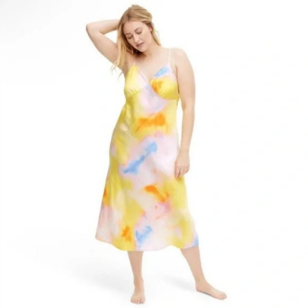 NWT Women's Long Satin Sunset Slip Dress - DVF for Target